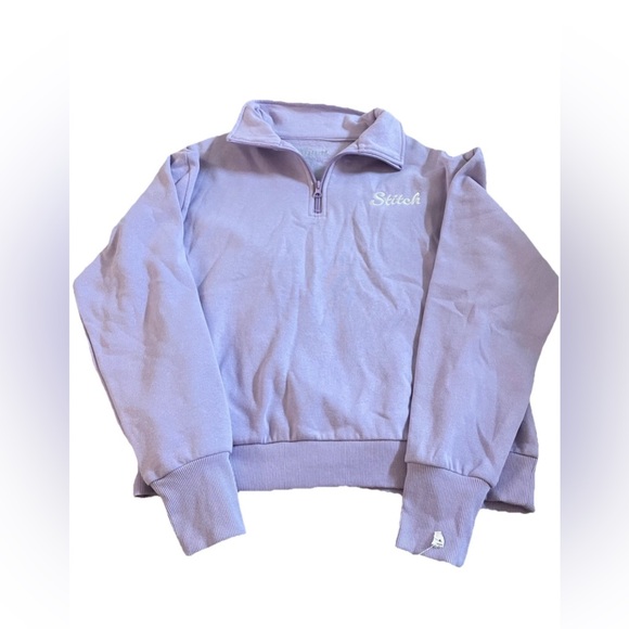 Women’s Purple Stitch Pullover Disney Size M NWOT  1/4 Zip - Picture 1 of 3